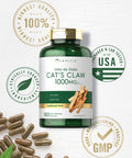Carlyle Cat'S Claw Capsules 1000Mg | 180 Count | Uncaria Tomentosa | Non-Gmo, Gluten Free Supplement