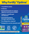 Natures Way Fortify Optima Daily Probiotic, 35 Billion, 15 Strains, Prebiotic, 60 Capsules