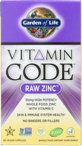 Garden of Life Vitamin Code Zinc Vegan Capsules 60 Ct