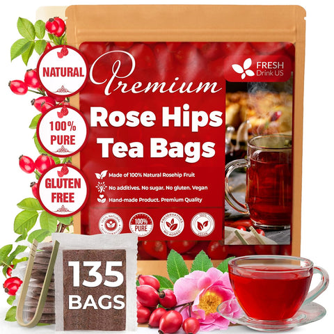 FreshDrinkUS, Premium 120 Mulberry Leaf Tea Bags, 100% Natural & Pure from Mulberry Leaves. Loose Leaf Herbal Tea. Made with Natural Material Tea Bags. No Sugar, No Caffeine, No Gluten, Vegan.