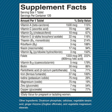 Nature'S Sunshine Prenatal 120 Tablets | Prenatal Vitamin Provides a Combination of Vitamins and Minerals to Support the Nutritional Needs of Both Mother and Child