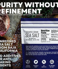 Sea Salt Superstore her Sea Salt Coarse Grain her Salt Coarse Salt Replacement for Table Salt Non-Iodized & Natural Coarse Sea Salt for Grinder 5 oz Bag