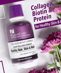 Rejuvicare Liquid Collagen Beauty Formula with Amino Acids Protein and Biotin Delicious Grape Flavor Purple 16 oz 32 servings
