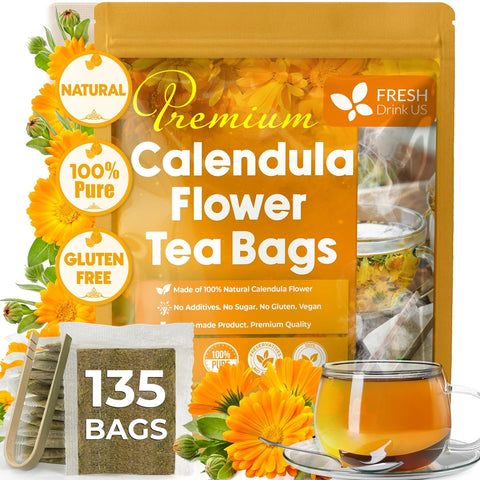 FreshDrinkUS, Premium 75 Mulberry Leaf Tea Bags, 100% Natural & Pure from Mulberry Leaves. Loose Leaf Herbal Tea. Made with Natural Material Tea Bags. No Sugar, No Caffeine, No Gluten, Vegan.