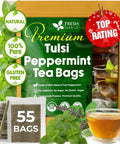 FreshDrinkUS, Premium 50 Mulberry Leaf Tea Bags, 100% Natural & Pure from Mulberry Leaves. Herbal Tea. Made with Natural Material Tea Bags. No Sugar, No Caffeine, No Gluten, Vegan.