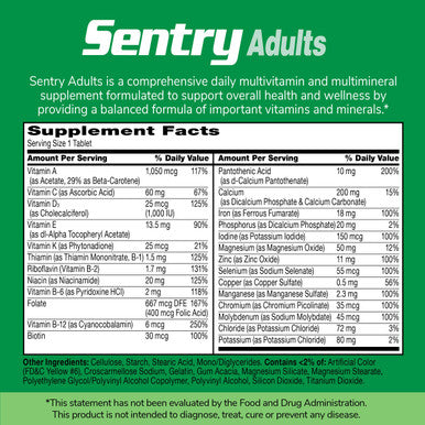 21st Century Sentry Adults Multivitamin & Multimineral Supplement 130 Tablets