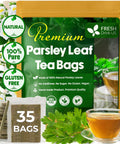 FreshDrinkUS, Premium 50 Mulberry Leaf Tea Bags, 100% Natural & Pure from Mulberry Leaves. Herbal Tea. Made with Natural Material Tea Bags. No Sugar, No Caffeine, No Gluten, Vegan.