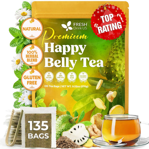 FreshDrinkUS, Premium 120 Mulberry Leaf Tea Bags, 100% Natural & Pure from Mulberry Leaves. Loose Leaf Herbal Tea. Made with Natural Material Tea Bags. No Sugar, No Caffeine, No Gluten, Vegan.