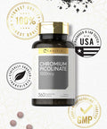 Ultra Chromium Picolinate 1000Mcg | 360 Tablets | Vegetarian, Non-Gmo, Gluten Free | By Carlyle