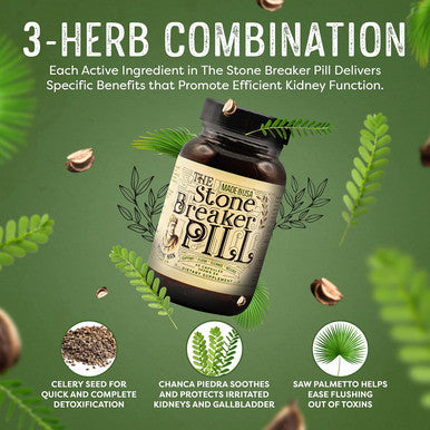 Medicine Man Plant Co The Stone Breaker Pill 60 Capsules - Gallbladder And Kidney Supplements With Chanca Piedra, Celery Seeds, And Saw Palmetto - Herbal And Organic Gallbladder And Kidney Stone Breaker For Kidney Stones