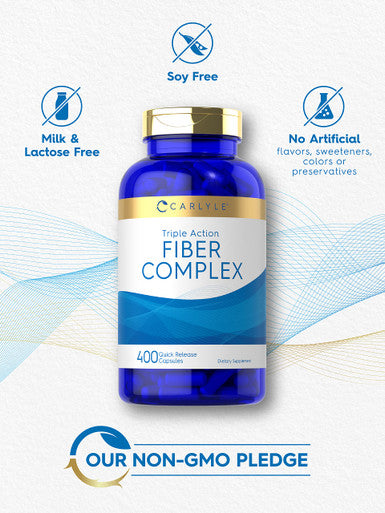 Carlyle Fiber Complex | 400 Capsules | Non-Gmo Supplement | Triple Action Fiber