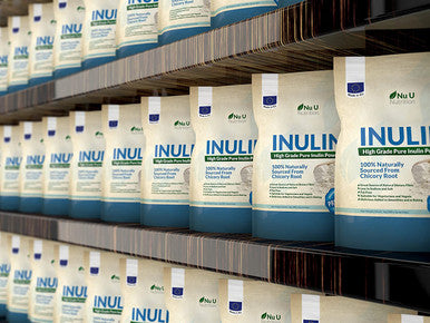 Inulin High Grade Prebiotic Fibre Powder 1kg | Made in EU from All Natural Chicory Root (Fructo Oligo Saccharide (FOC)) | in Resealable Pouch by Nu U Nutrition