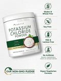 Potassium Chloride Powder Supplement 16 Oz | Food Grade | Salt Substitute | Vegan, Vegetarian, Non-Gmo, Gluten Free | By Carlyle