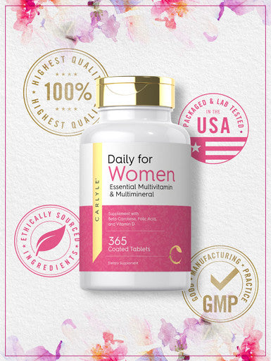 Women S Multivitamin | 365 Tablets | Vitamin And Mineral Supplement | Non-Gmo, Gluten Free | By Carlyle