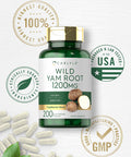 Carlyle Wild Yam Root Capsules | 200 Count | Non-Gmo, Gluten Free | Traditional Herb Extract