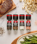 McCormick Grinder Essentials Variety Pack, Non GMO, Varieties Include Black Peppercorn, Himalayan Pink Salt, Peppercorn Medley & Sea Salt, 6.47 oz