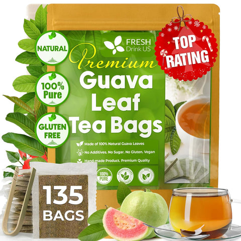 FreshDrinkUS, Premium 120 Mulberry Leaf Tea Bags, 100% Natural & Pure from Mulberry Leaves. Loose Leaf Herbal Tea. Made with Natural Material Tea Bags. No Sugar, No Caffeine, No Gluten, Vegan.