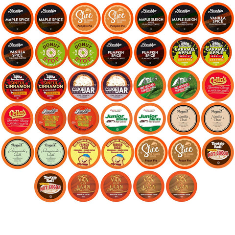 Two Rivers Coffee Flavored Coffee Pods Compatible with Keurig K Cup Brewers, Assorted Variety Pack Flavored Coffee, 40 Count