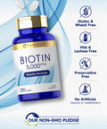 Carlyle Biotin 5000Mcg Softgels | 200 Count | Vitamins For Hair Skin And Nails | Non-Gmo, Gluten Free Supplement