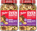 Fisher Oven Roasted Never Fried Deluxe Mixed Nuts, 24 Ounces | Pack Of 1, Almonds, Cashews, Pecans, Pistachios, Healthy Snacks For Adults, Made With Sea Salt, No Added Oil, Gluten Free