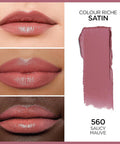 L'Oreal Paris Colour Riche Original Creamy Hydrating Satin Lipstick With Argan Oil And Vitamin E Saucy Mauve 1 Count