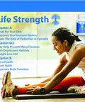Life Strength Adk 10 Supplement (90 Ct) - Physician Formulated Vitamins A1, D3 & K2 (As Mk7) For Bone Health - Immune System Support - Gluten Free, Soy Free, Non-Gmo - Pack Of 1