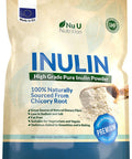 Inulin High Grade Prebiotic Fibre Powder 1kg | Made in EU from All Natural Chicory Root (Fructo Oligo Saccharide (FOC)) | in Resealable Pouch by Nu U Nutrition