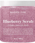 MAJESTIC PURE Blueberry Body Scrub, with Collagen, Stem Cell & Biotin - Exfoliating Body Scrub to Exfoliate, Smooth & Moisturize Skin - Deep Cleansing & Hydrating, Skin Care for Men and Women - 10 oz