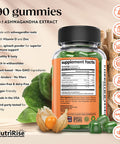 High Potency Ashwagandha Gummies - 30:1 Concentrated Root Extract Equivalent to 2250 mg: Natural Relaxation, Sleep & Immunity Support with Vitamin D, Zinc & Spinach Powder Superfood