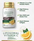 Carlyle Liposomal Vitamin C 2200Mg 90 Softgels High Potency Formula Non-Gmo Gluten Free