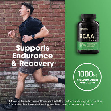 Optimum Nutrition Instantized Bcaa Capsules Keto Friendly Branched Chain Essential Amino Acids 1000Mg 60 Count