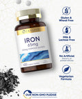 Iron Ferrous Sulfate 65 Mg | 400 Tablets | Non-Gmo, Gluten Free, And Vegetarian Supplement | High Potency | By Carlyle