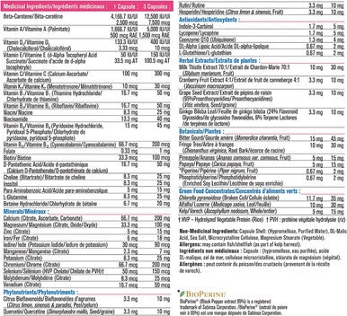 Progressive MultiVitamin for Active Women - 60 Capsules | Made with Green Food Concentrates, Antioxidants, Green Tea, Glutamine, ALA, Vitamin D3 and Vitamin K2