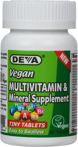 Deva Vegan Multivitamin Mineral Supplement Tiny Tablets 90 Count