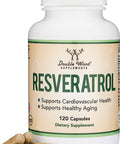 Resveratrol 500mg Per Serving 120 Capsules Natural Resveratrol Polygonum Root Extract Providing 50 TransResveratrol Healthy Aging Support by Double Wood Supplements