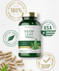 Carlyle Neem Leaf | 950Mg | 300 Powder Capsules | Non-Gmo And Gluten Free Formula | Value Size | Traditional Herbal Supplement |