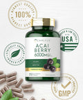 Carlyle Acai Berry Capsules 6000mg | 250 Count | Non-GMO & Gluten Acai Berry Extract