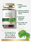 Carlyle Ginkgo Biloba 300Mg | 70 Gummies | 45:1 Leaf Extract | With Natural Peach Raspberry Flavor | Vegan, Non-Gmo, Gluten Free