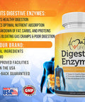 Digestive Enzymes For Digestion, Gut Health And Bloating Relief Quadruple Strength - Pancreatin Active Ingredient For Digestion Of Fats, Carbs, Protein 100 Capsules Non Gmo By Amate Life