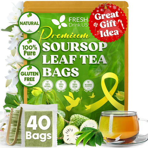 FreshDrinkUS, Premium 120 Mulberry Leaf Tea Bags, 100% Natural & Pure from Mulberry Leaves. Loose Leaf Herbal Tea. Made with Natural Material Tea Bags. No Sugar, No Caffeine, No Gluten, Vegan.