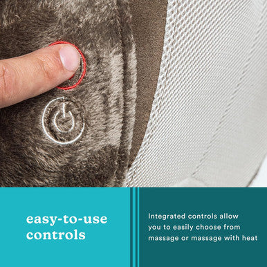 Homedics Back And Neck Massager, Portable Shiatsu All Body Massage Pillow With Heat, Targets Upper And Lower Back, Neck And Shoulders. Lightweight For Travel