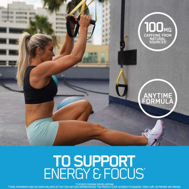Optimum Nutrition Amino Energy Plus Electrolytes Energy Drink Powder Caffeine for PreWorkout Energy Amino Acids / BCAAs for PostWorkout Recovery Tangerine Wave 30 Servings