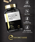 Pygeum Standardized 1300Mg | 240 Capsules | Non-Gmo, Gluten Free | Pygeum Africanum Bark Extract Supplement | By Carlyle
