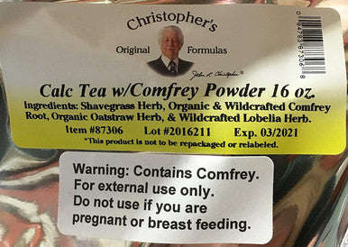 Christopher's Original Formulas Calc Tea Powder W/Comfrey 16oz