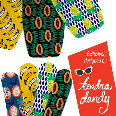 Curad Kendra Dandy Designer Adhesive Fabric Bandages (50 Count Variety Pack) 4 Colorful Patterns 35 count Standard Bandages & 15 count XL Bandages