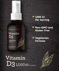 Carlyle Vitamin D3 1000IU Liquid Spray | 4 FL Oz (2 x 2 fl oz) | 2 Pack | Vegetarian Non-GMO Gluten Supplement