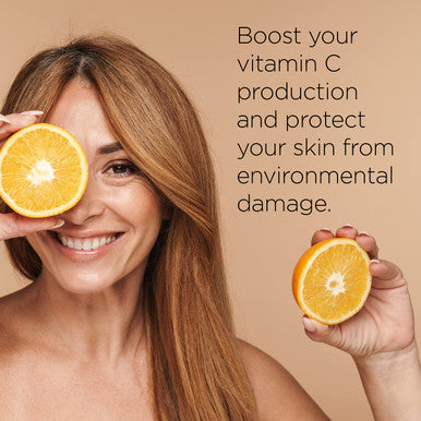 Healthspan Vitamin C Serum (30ml) | Boost Radiance & Smooth Lines & Wrinkles | Triple Source Vitamin C to support collagen formation | With ferulic acid hyaluronic acid and vitamin E | Vegan