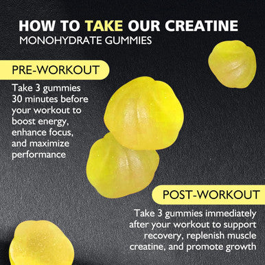 BEAST BITES Nutrition Creatine Monohydrate Gummies 5000mg (135 Count)-Lemon Flavor.
