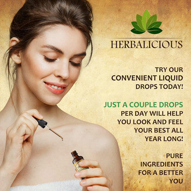Herbalicious Liver Supplement Natural Liver Support Drops Herbal Supplement Drink with Milk Thistle Angelica Root Dandelion Root Turmeric Peppermint - Liver Cleanse Detox 4 fl oz