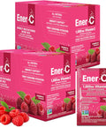 Ener-C Raspberry Multivitamin Drink Mix Powder Vitamin C 1000Mg & Electrolytes With Real Fruit Juice Natural Energy & Immune Support For Women & Men - Non-Gmo Vegan & Gluten - 60 Count